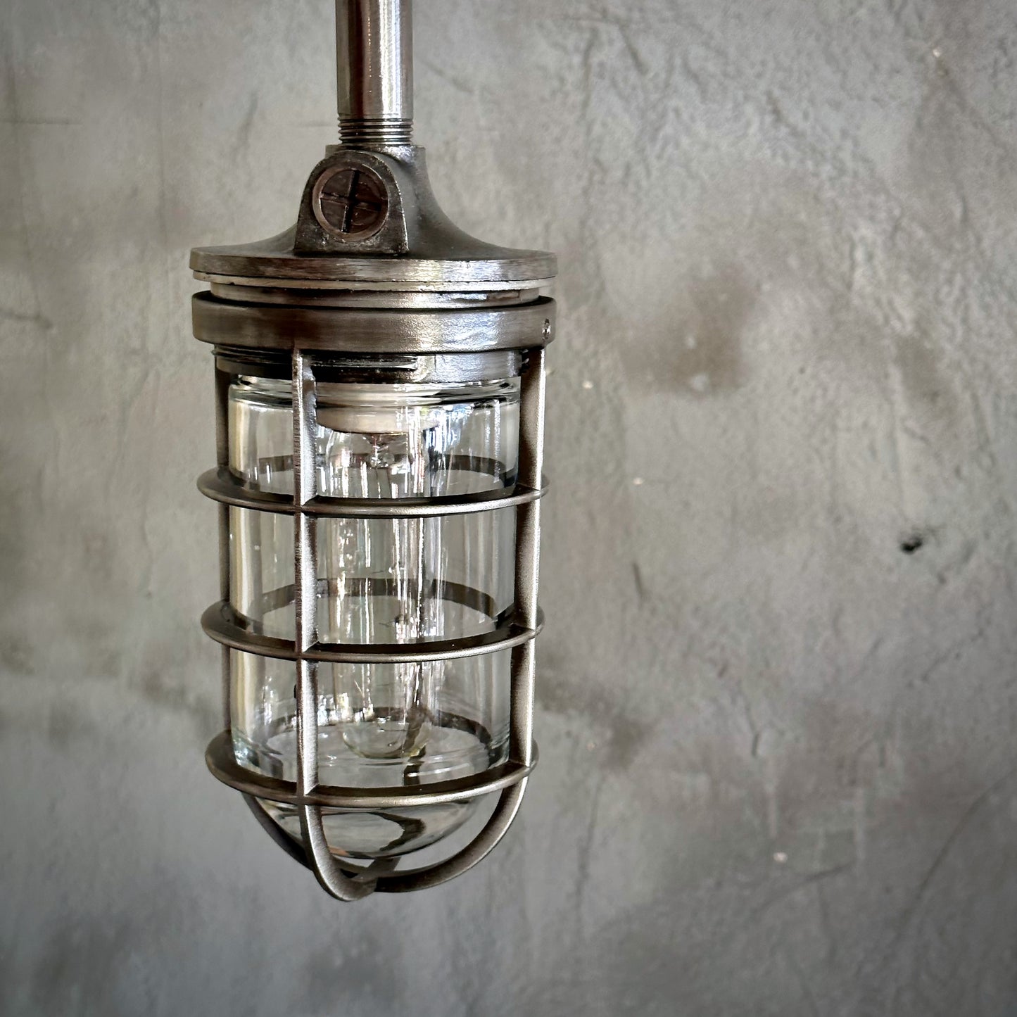 Industrial Cage Pendant Light - 'Lancer'