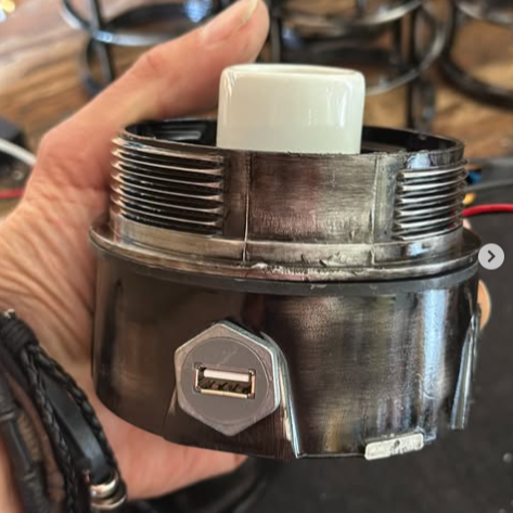 Industrial modern, usb cage light