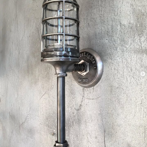 Cage wall light, meal rod, industrial torch