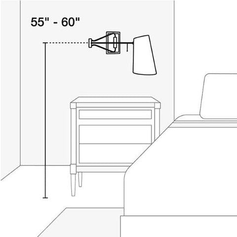 how to install a wall light next to the bed