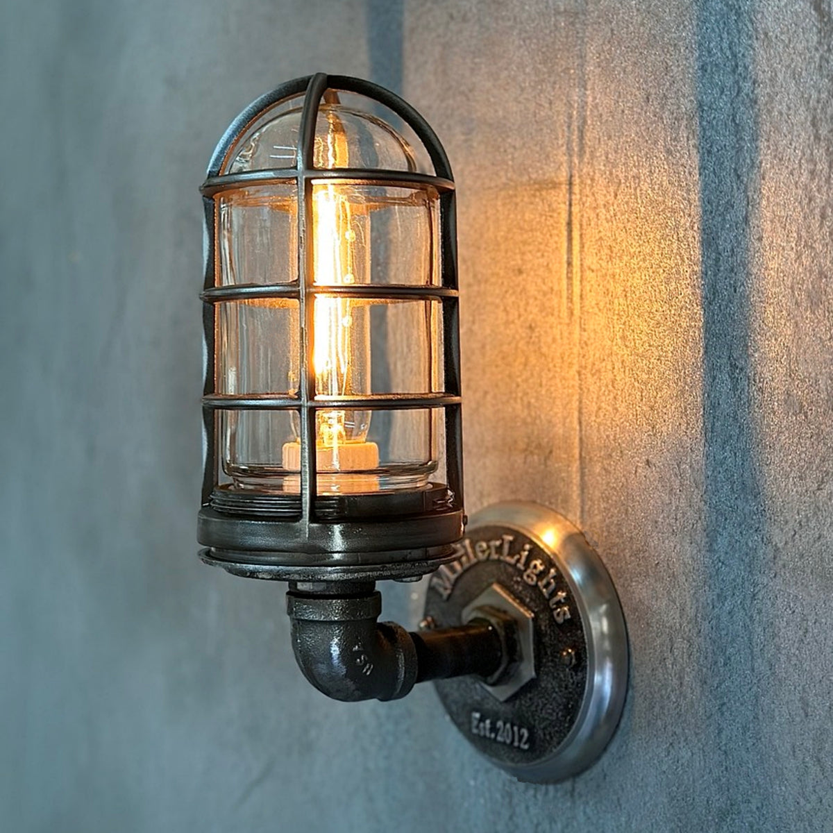 decorative wall sconce cage light fixture industrial