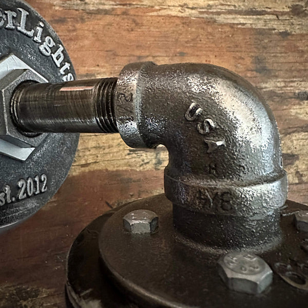 Handcrafted industrial sconce