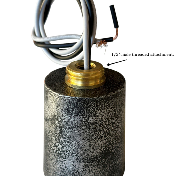 Steel Pipe Light Bulb Socket - 1/2" Threading