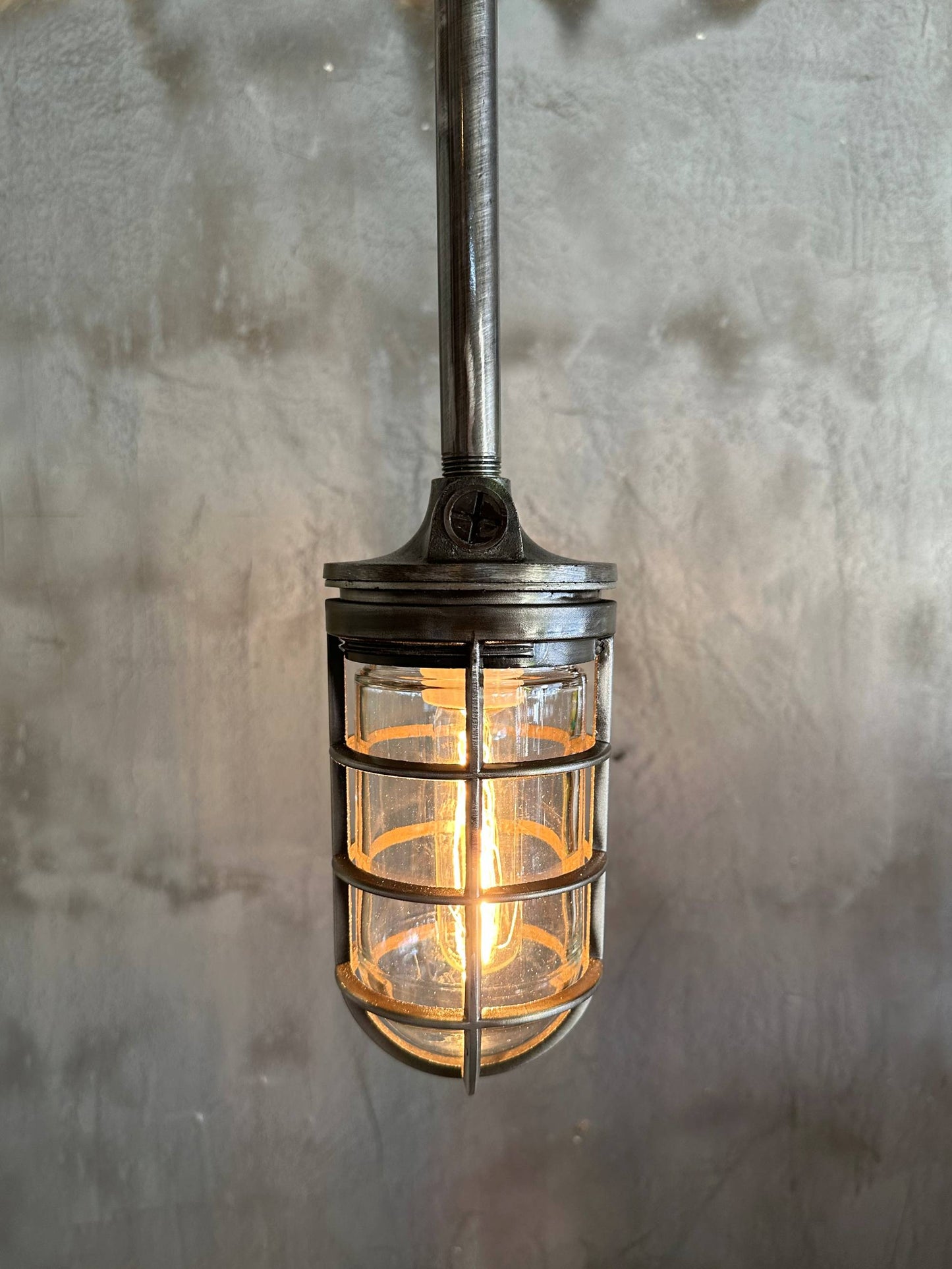 Industrial Cage Pendant Light - 'Lancer'