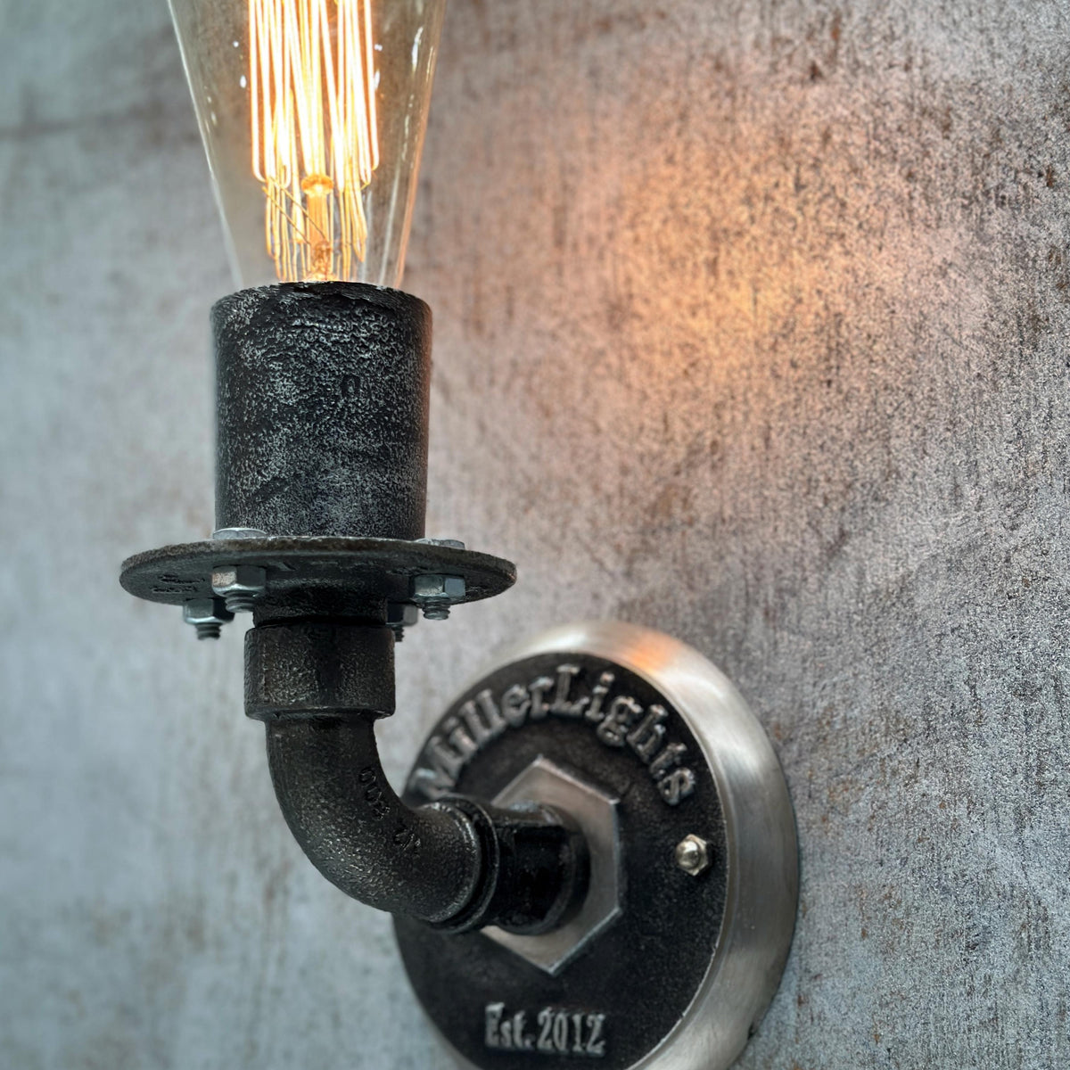 Vintage Industrial Single Wall Sconce -  The Chamberlain