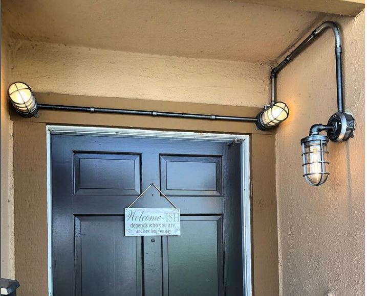 Decorative exposed conduit design electrical box wiring