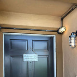 Decorative exposed conduit design electrical box wiring