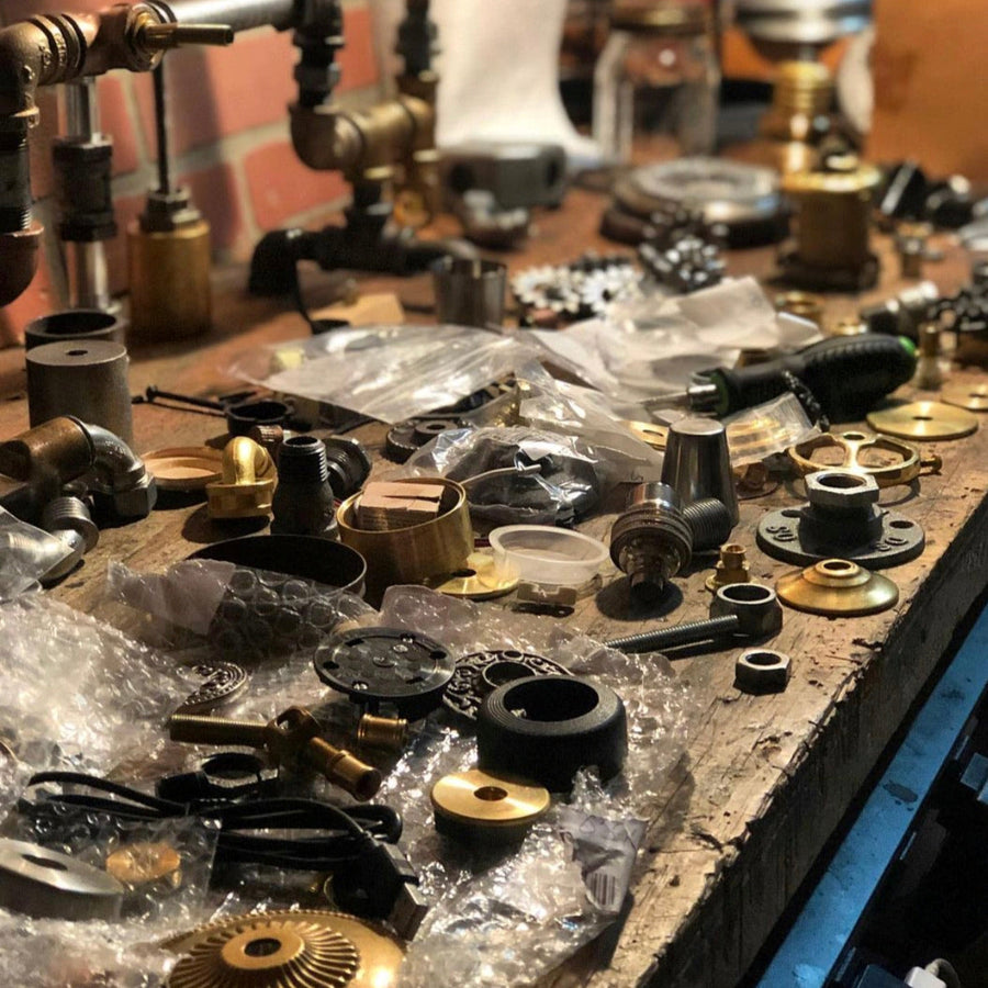 Steampunk lamp parts and accessories 