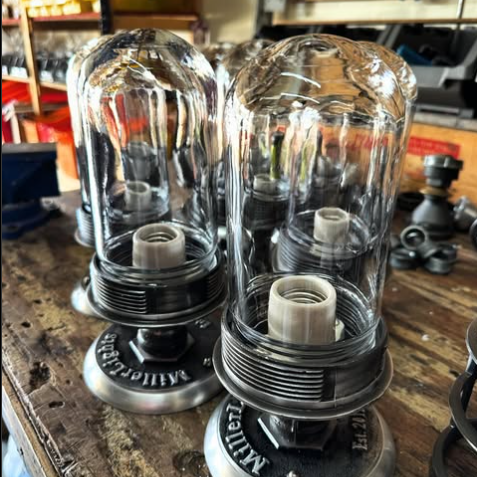 Edison bulb, cage light, flushmount, ceiling light