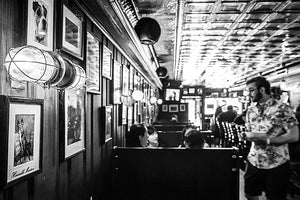 bar wall lights black and white image