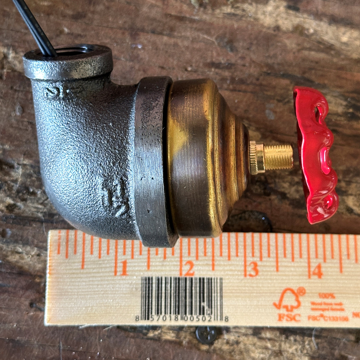  Red industrial faucet knob light switch