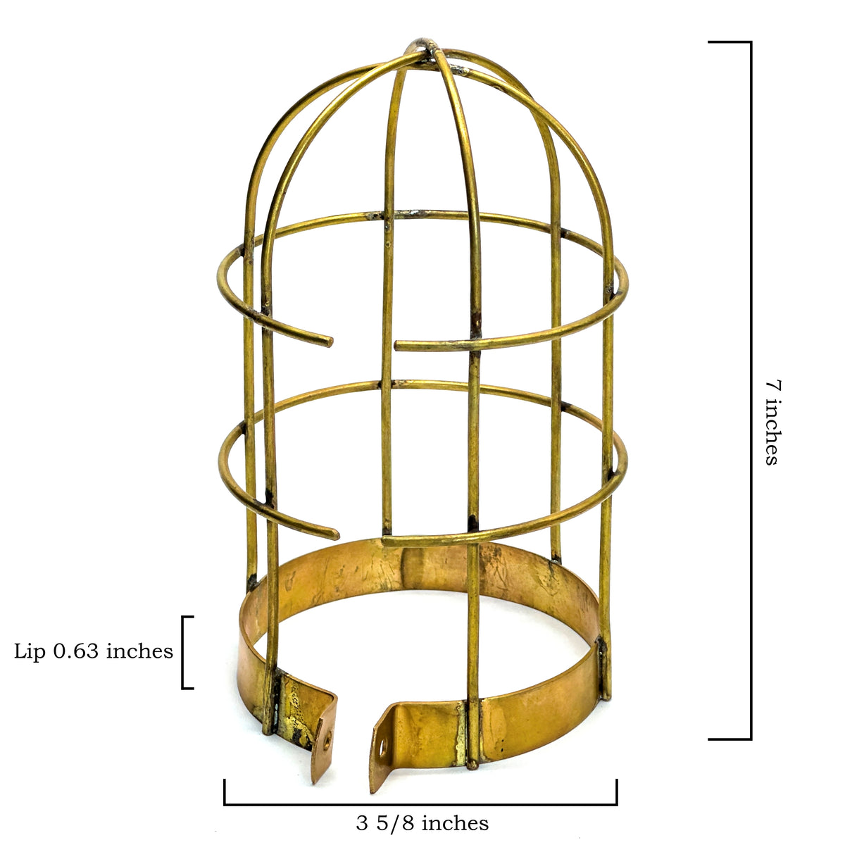 Unfinished Solid Brass Wire Cage – 7"