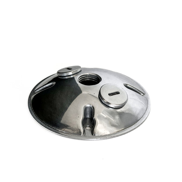 Corrosion-resistant diecast alloy electrical box cover with closure plugs