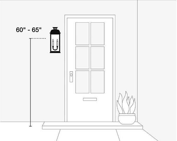 how to instal wall light next to a door 
