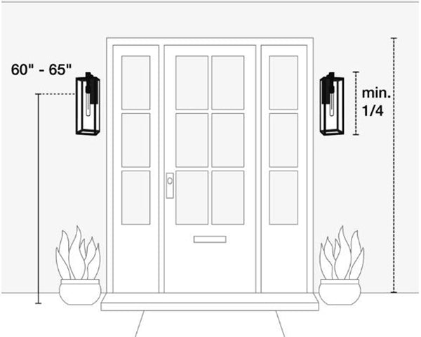 how to install lights next to the door on both sides