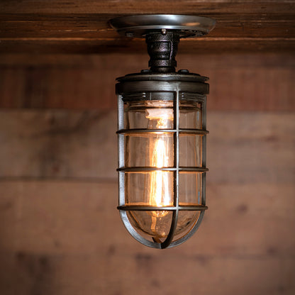 industrial cage light ceiling mount