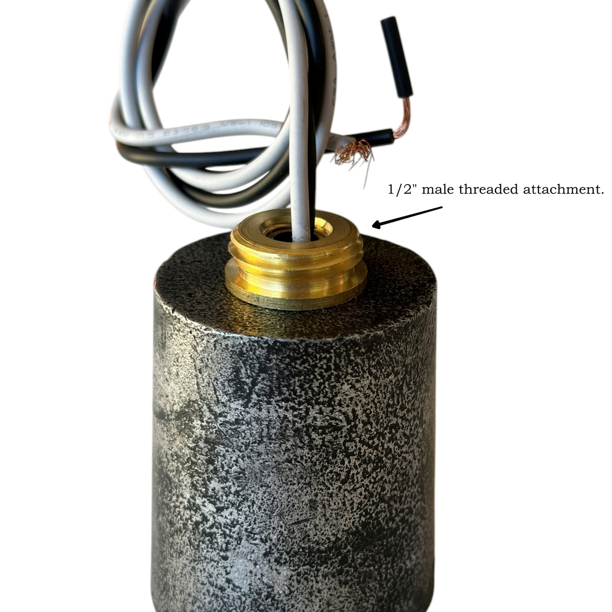Threading Bulb Steel Pipe Light Bulb Socket - 1/2