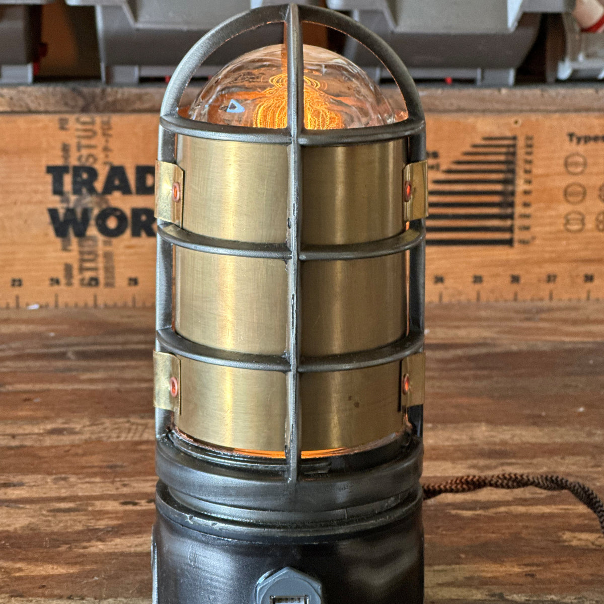 Steampunk Brass Cage Lamp The Royal Guard MillerLights steampunk-brass-cage-lamp-the-royal-guard-millerlights