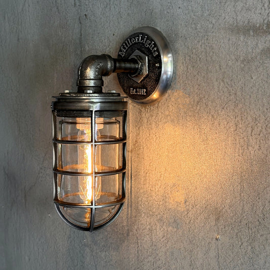 outdoor industrial wall sconce light fixture cage light Millerlights