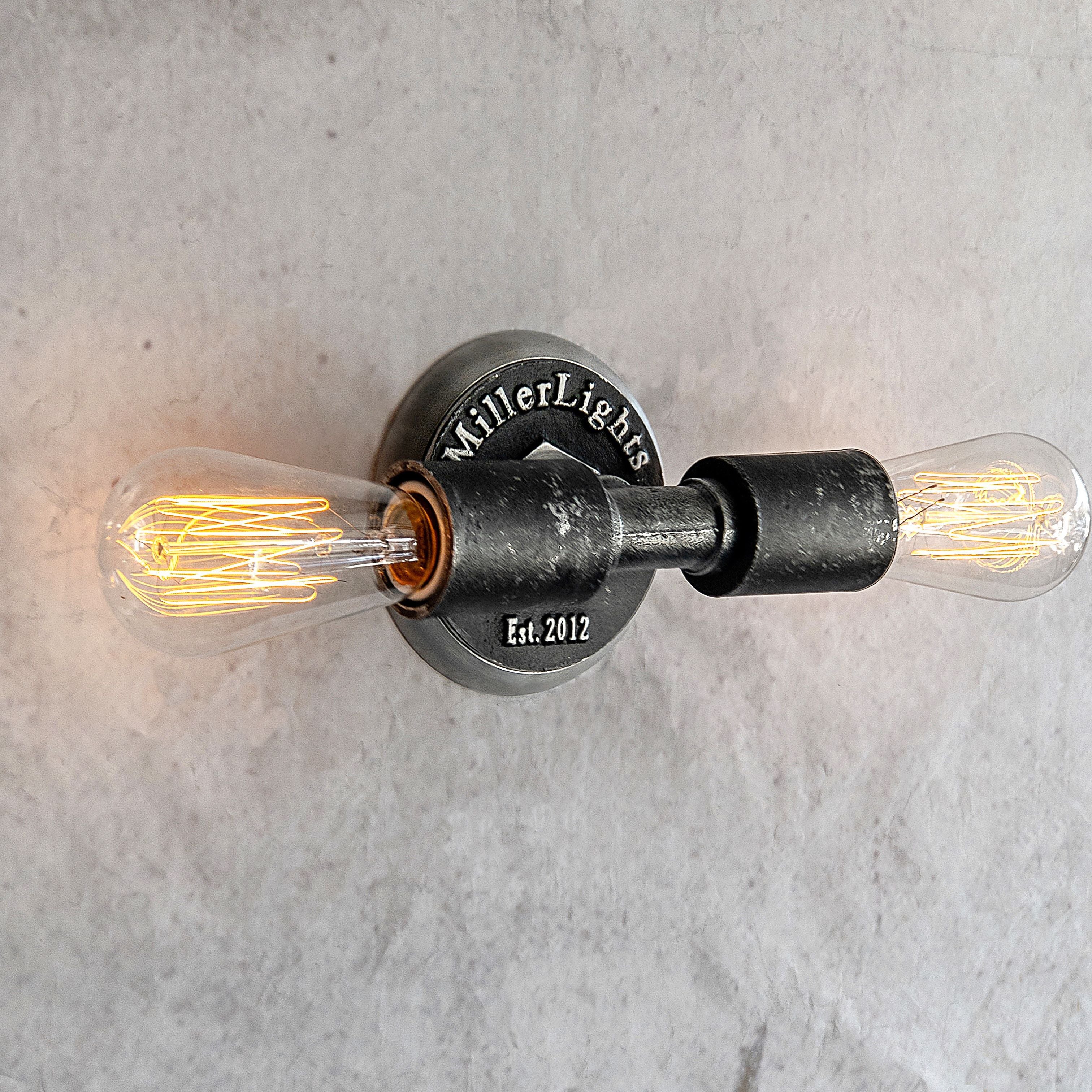 Bare Bulb Minimalist Sconce - Industrial Chic Wall Light - The Emberstone