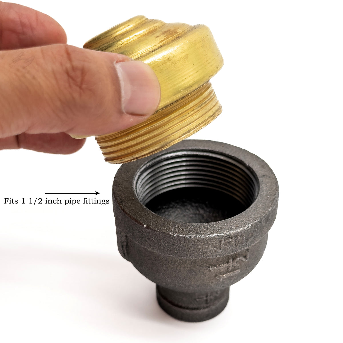Brass Dome Pipe Cap for DIY Dimmer Switches