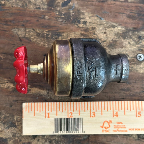 rotary  industrial lamp switch showing the ½ inch NPT