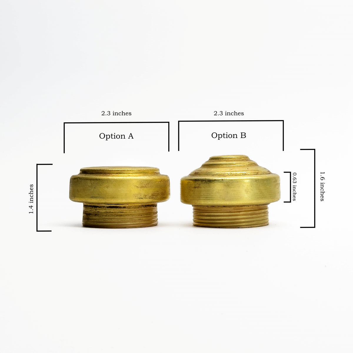 Brass Dome Pipe Cap for DIY Dimmer Switches