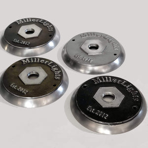 Industrial Wall Mount Backplate, Pipe Flange 1/2" or 3/4" -  MillerLights