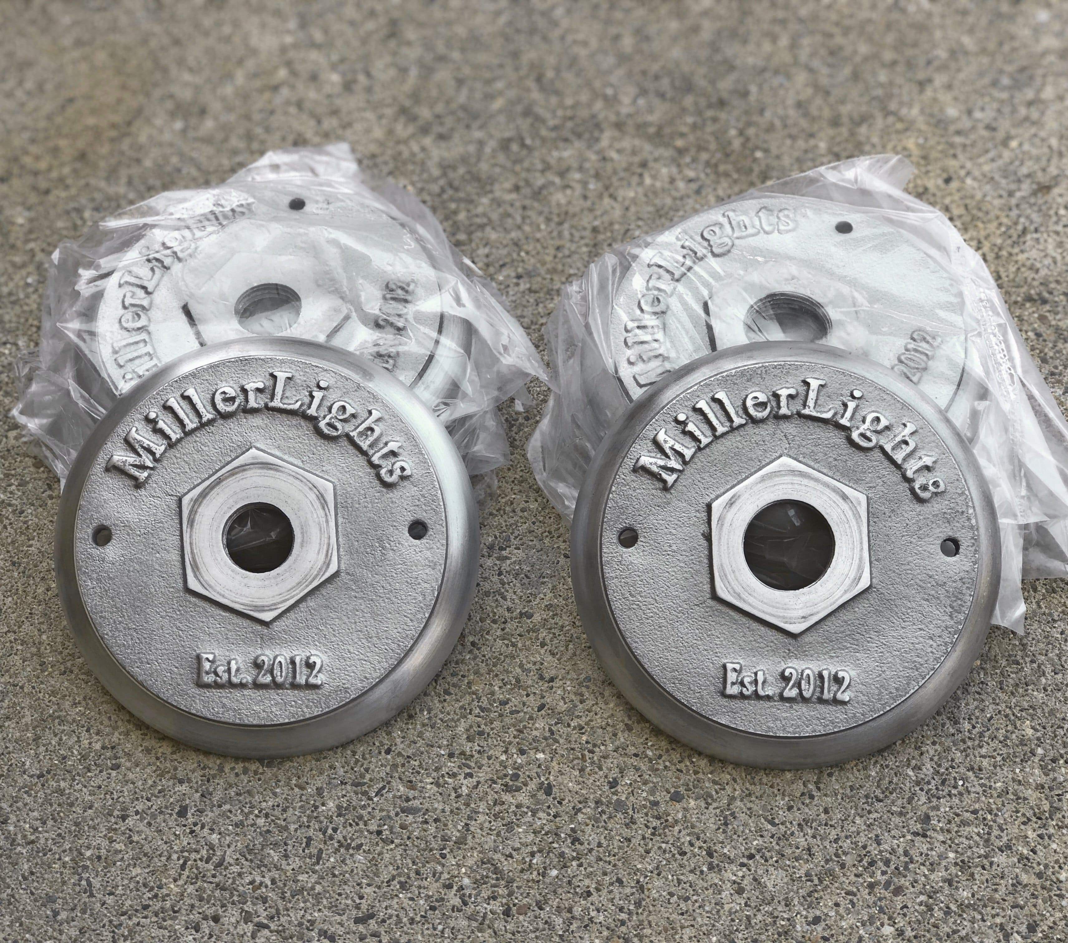 Industrial Wall Mount Backplate, Pipe Flange 1/2" or 3/4" -  MillerLights