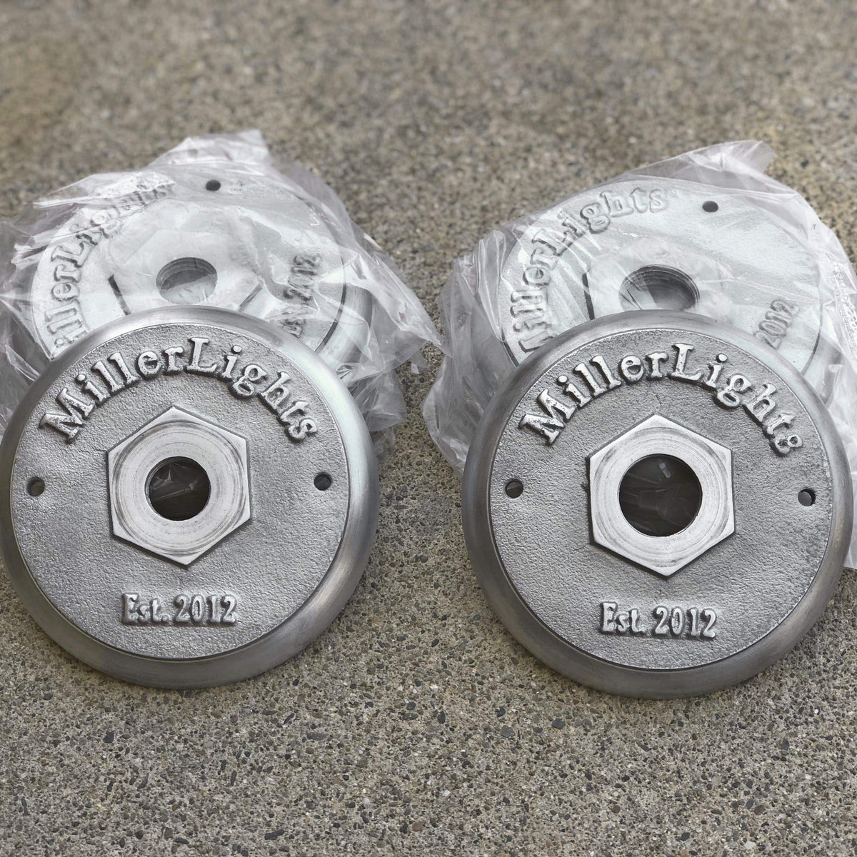 Industrial Wall Mount Backplate, Pipe Flange 1/2" or 3/4"