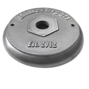 Industrial Wall Mount Backplate, Pipe Flange 1/2" or 3/4" -  MillerLights