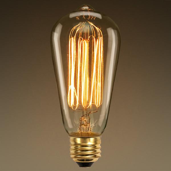 60 Watts- Clear Classic Vintage Light Bulbs ST64-120v