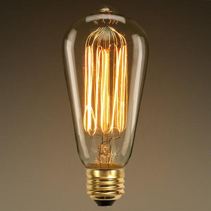 60 Watts- Clear Classic Edison Light Bulbs ST64-120v
