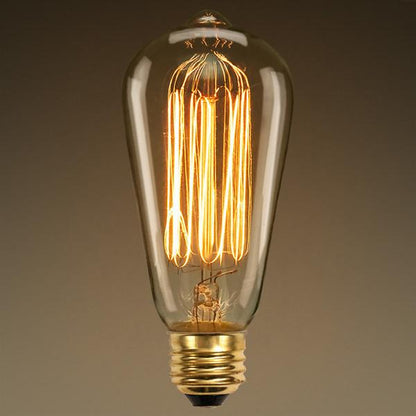 60 Watts- Clear Classic Vintage Light Bulbs ST64-120v