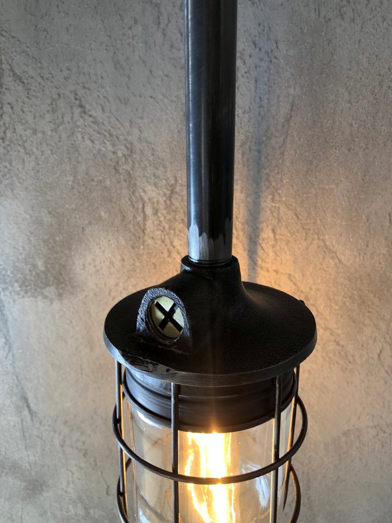 Vintage Black Pipe Pendant