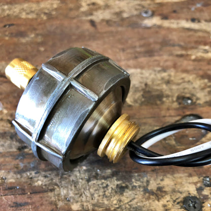 Barrel Dimmer With Brass Knob