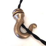 Load image into Gallery viewer, Aged Brass Hook With Wire Way 1/2” IP Male Threaded
