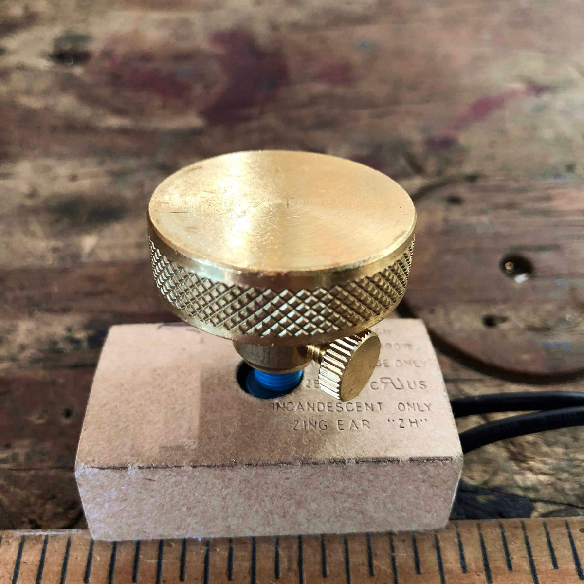 Knurled Round Brass Dimmer Knob 1¼ in.