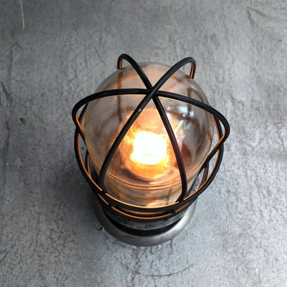 Grunge Black Flush Mount Light - Wire Cage