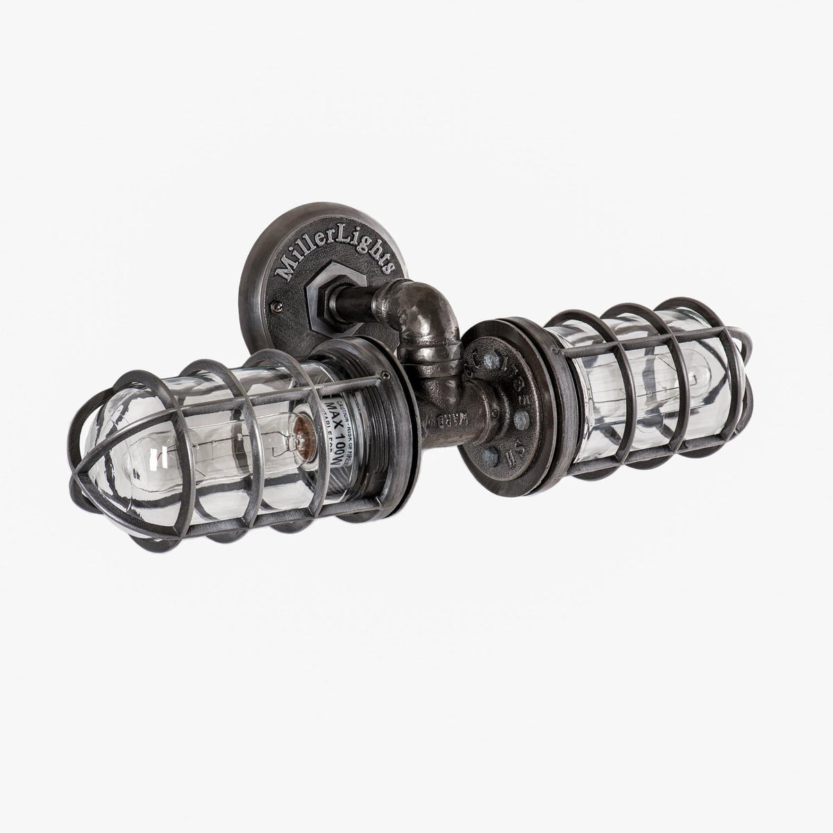industrial bathroom light, wall mounted sconce fixture