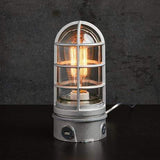 Industrial Bedside Table Lamp with USB Charger 