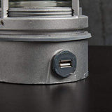 Industrial Bedside Table Lamp with USB Charger 