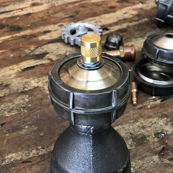pipe lamp dimmer brass knob steampunk