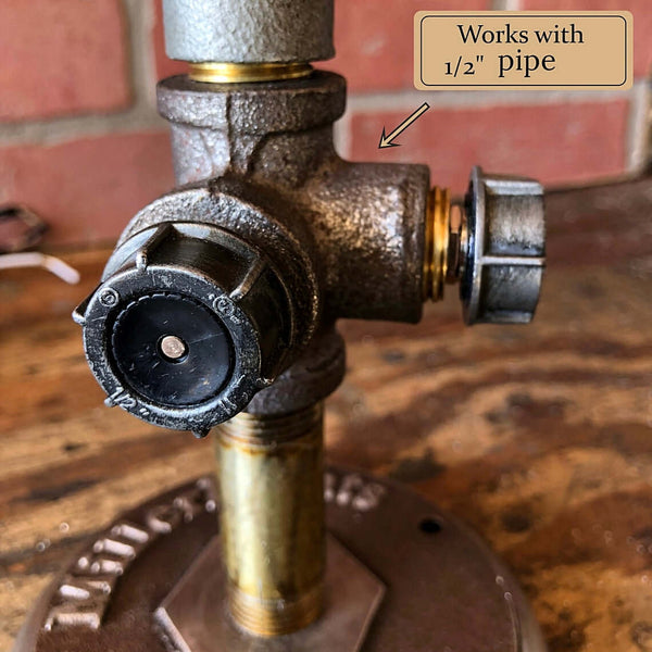 steampunk pipe lamp double switch 